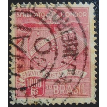 Imagem do selo postal de 1927 Sindicato Condor K 3 U anunciado