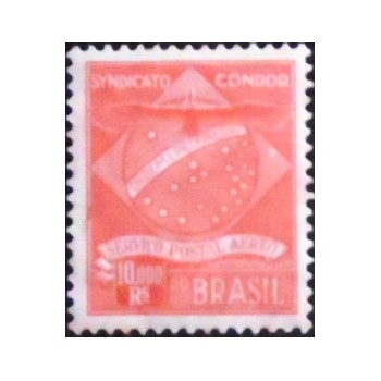 Imagem do selo postal do Brasil de 1927 Sindicato Condor K 7 N JP anunciado