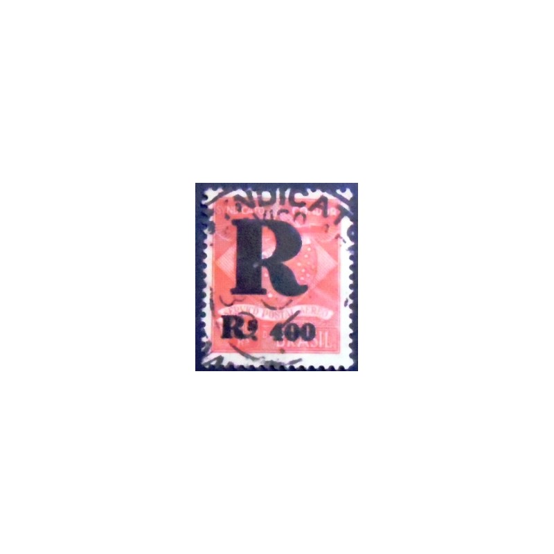 Imagem do selo postal do Brasil de 1928 Sindicato Condor K8 anunciado