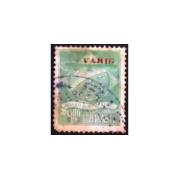 Imagem do selo postal do Brasil de 1927 Varig V3 U anunciado