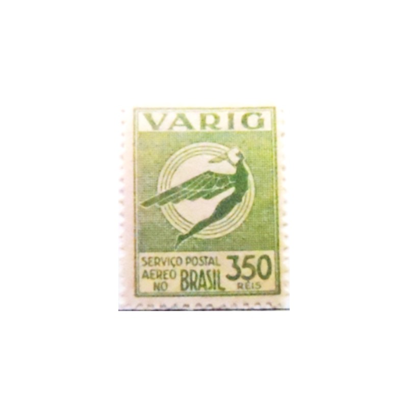 Imagem do selo postal do Brasil de 1934 - Varig V 37 N anunciado