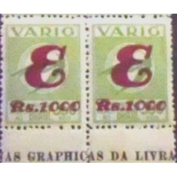 Imagem do par de selos postais do Brasil de 1934 Varig V 53 M anunciado