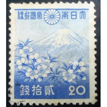 Imagem similar à do selo postal Japão 1940 Mount Fuji and Cherry Blossoms anunciado