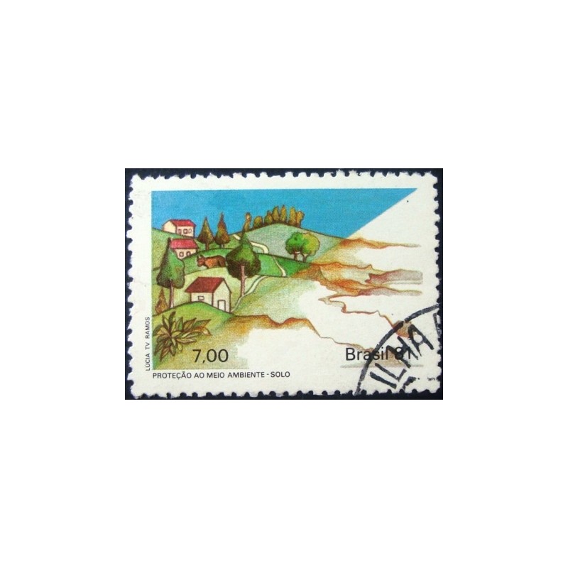 Imagem similar à do selo postal do Brasil de 1981 Solo U anunciado