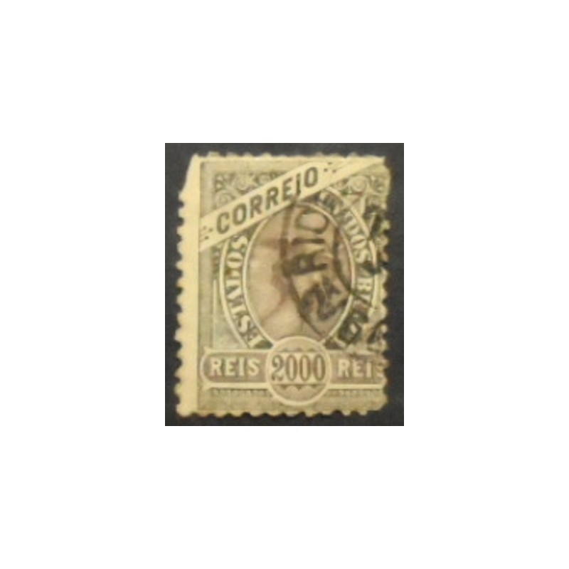 Imagem do selo postal do Brasil de 1894 Comércio 2000 U anunciado