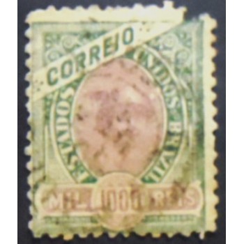 Imagem do selo postal do Brasil de 1897 Comércio 1000 U a 2 anunciado