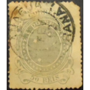 Imagem do selo Selo postal do Brasil de 1890 Cruzeiro do Sul 50 e anunciado