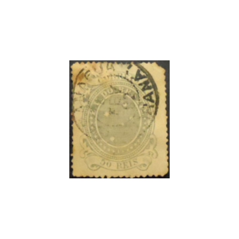 Imagem do selo Selo postal do Brasil de 1890 Cruzeiro do Sul 50 e anunciado