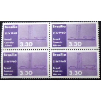 Imagem da quadra de selos postais do Brasil de 1960 Três Poderes M anunciada