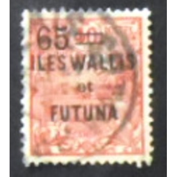 Imagem do selo de Wallis et Futuna de 1925 Nouméa Harbor overprinted and surcharged anunciado