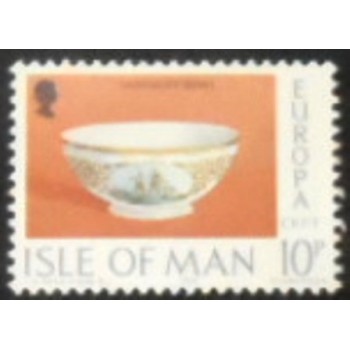 Imagem do selo postal da Ilha de Man de 1976 Cronk Aust Food Vessel M anunciado