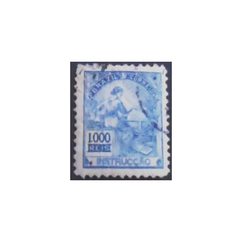 Selo postal do Brasil de 1918 - Instrução 1000 U