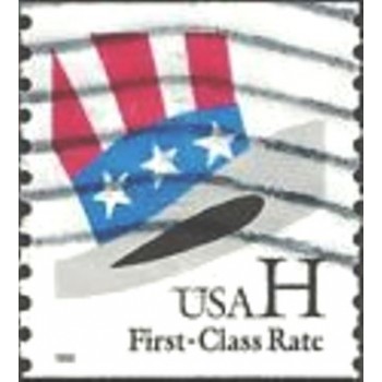 Imagem similar à do selo postal dos Estados Unidos de 1998 H Uncle Sam's Hat anunciado