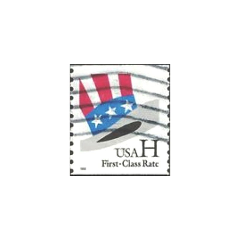 Imagem similar à do selo postal dos Estados Unidos de 1998 H Uncle Sam's Hat anunciado