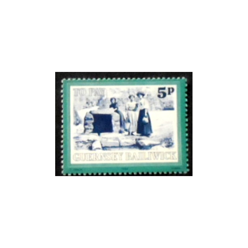 Imagem do selo postal de Guernsey de 1982 Well Water Lane anunciado