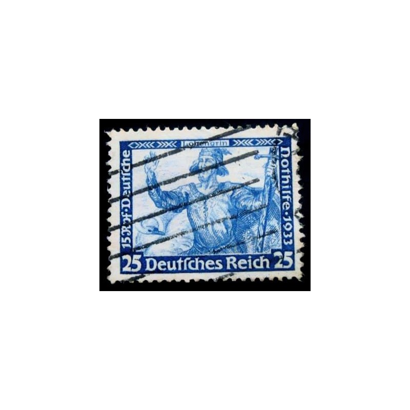 Imagem do selo postal da Alemanha Reich de 1933 Welfare Fund Wagner's Operas anunciado