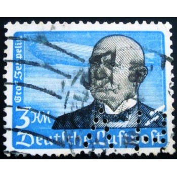Selo postal da Alemanha Reich de 1934 Ferdinand Graf von Zeppeli anunciado