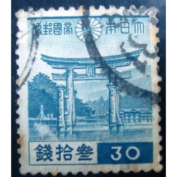 Imagem similar à do selo postal do Japão de 1939 Floating Torii 30 anunciado