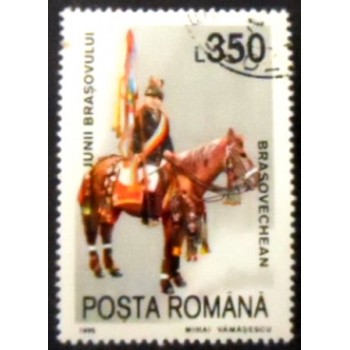 Imagem do selo postal da Romênia de 1995 Brașovechean