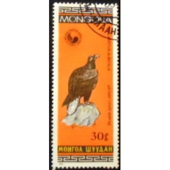 Imagem do selo da Mongólia de 1985 White-tailed Eagle anunciado