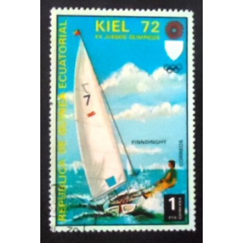 Selo postal da Guiné Equatorial de 1972 Finndinghy anunciado