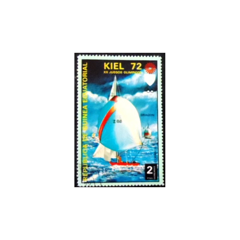 Imagem do selo postal da Guiné Equatorial de 1972 - Dragon