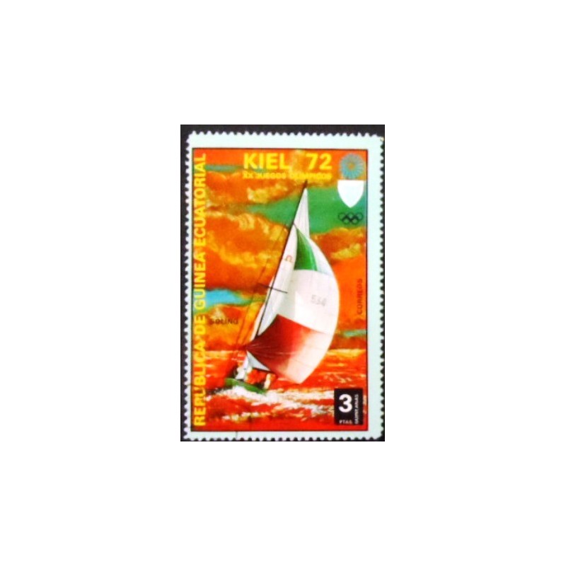 Imagem do selo postal da Guiné Equatorial de 1972 Soling