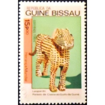 Imagem do selo postal do Guine Bissau de 1984 Leopard
