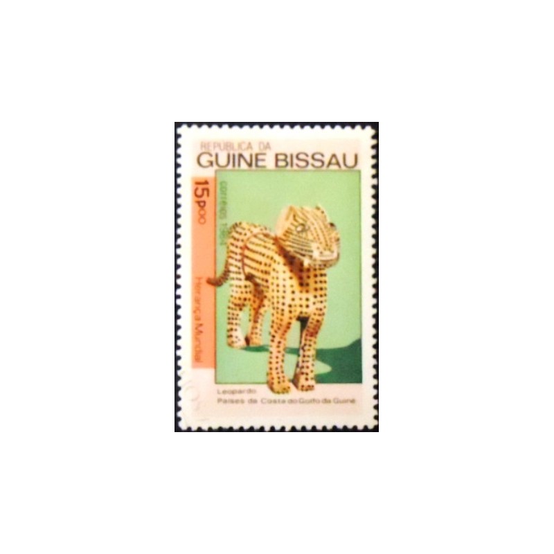 Imagem do selo postal do Guine Bissau de 1984 Leopard