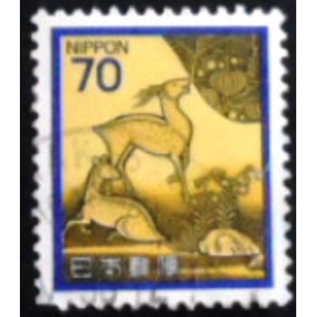 Imagem similar `do selo postal do Japão de 1982 Deer 70