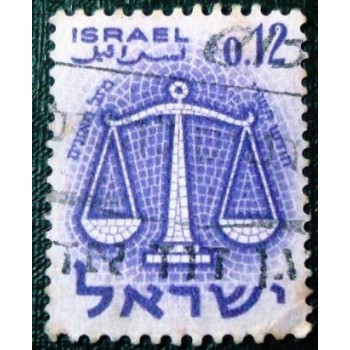 Imagem similar à do selo postal de Israel de 1961 Libra anunciado