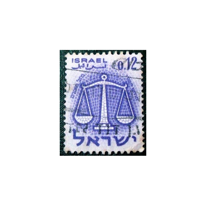 Imagem similar à do selo postal de Israel de 1961 Libra anunciado