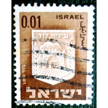 Imagem similar à do selo postal de Israel de 1966 Lod anunciado
