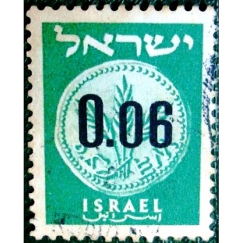 Imagem similar à do selo postal de Israel de 1960 Provisional Stamp 0,06 anunciado