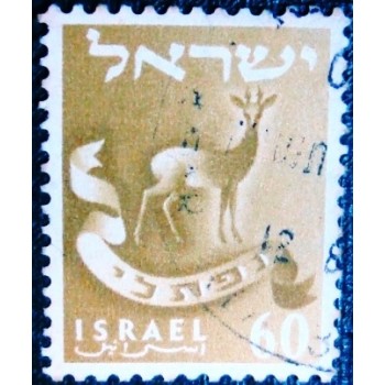 Imagem similar à do selo postal de Israel de 1955 The Emblem of Naphtali