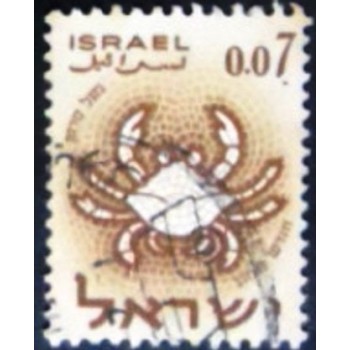 Imagem do selo postal de Israel de 1961 Cancer