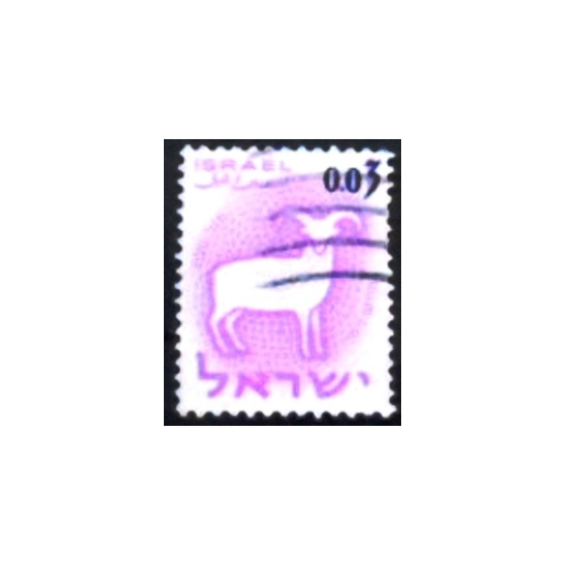 Imagem do selo postal de Israel de 1962 Aries Surcharged