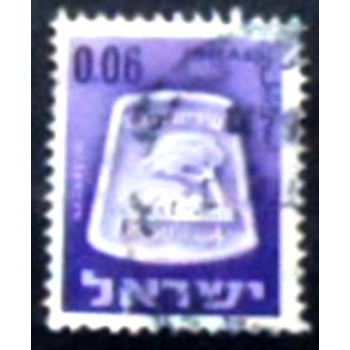 Imagem do selo postal de Israel de 1966 Nazareth U x anunciado