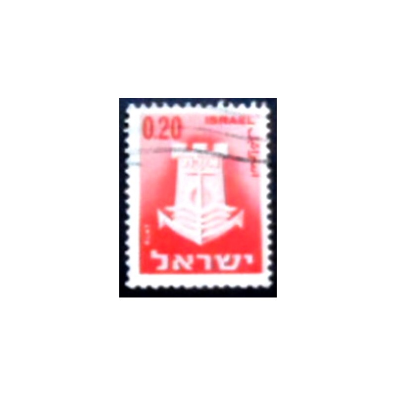 Imagem do selo postal de Israel de 1965 Eilat anunciado