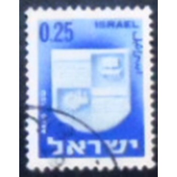 Imagem do selo postal de Israel de 1965 Acre (Akko) anunciado