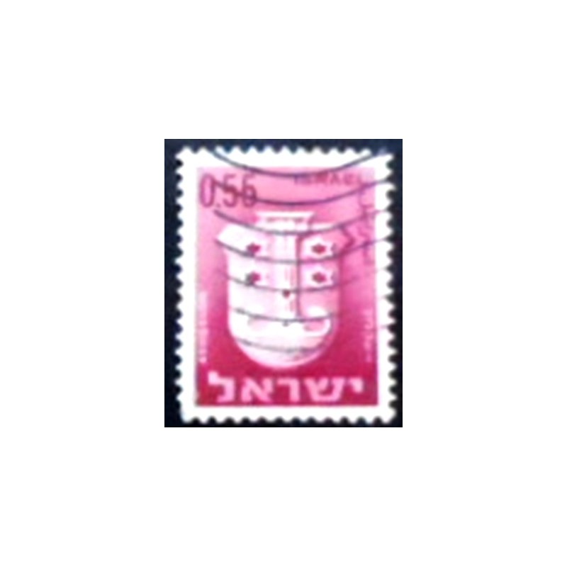 Imagem similar à do selo postal de Israel de 1967 Ashqelon anunciado