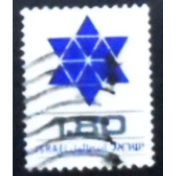Imagem do selo postal de Israel de 1979 Star of David 1,80 anunciado