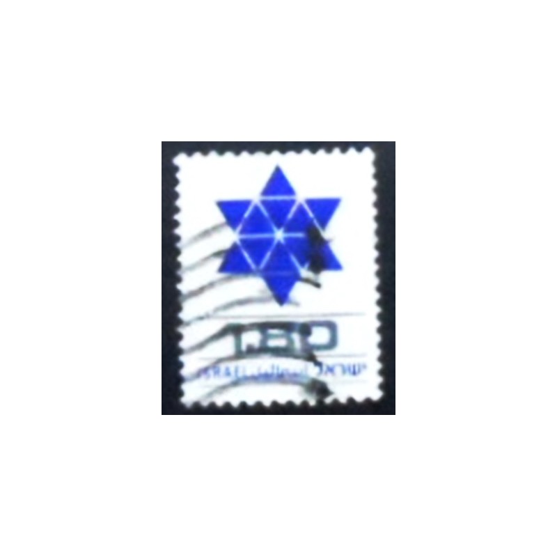 Imagem do selo postal de Israel de 1979 Star of David 1,80 anunciado