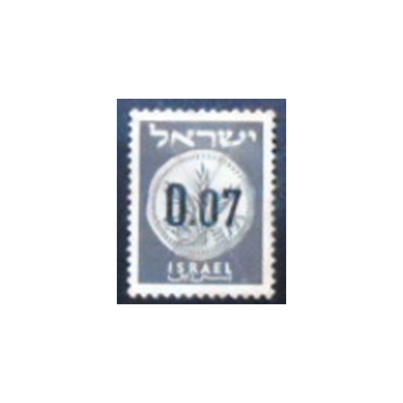 Imagem do selo postal de Israel de 1960 Provisional Stamp anunciado