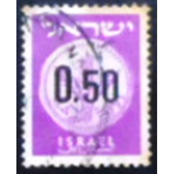 Imagem do selo postal de Israel de 1960 Provisional Stamp 0,50 anunciado