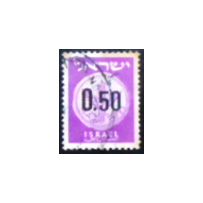 Imagem do selo postal de Israel de 1960 Provisional Stamp 0,50 anunciado