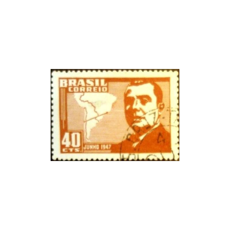Selo postal do Brasil de 1947 - Gonzales Videla U