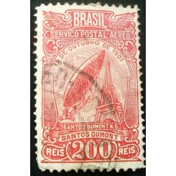 Imagem similar à do selo postal do Brasil de 1929 Santos Dumont U 13 anunciado