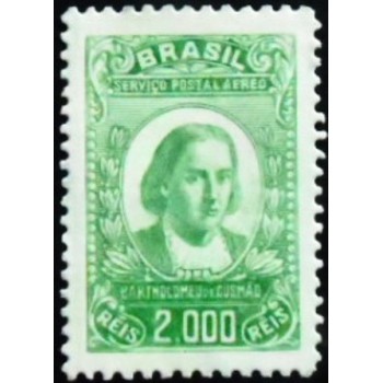 Imagem do selo postal do Brasil de 1934 Bartholomeo de Gusmão N