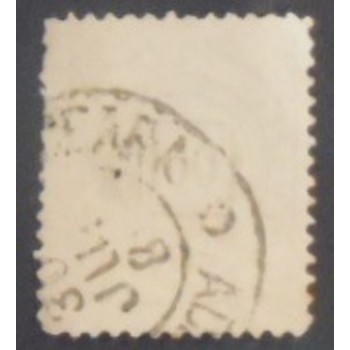 Imagem do selo postal do Brasil Império de 1985 Cifra 100 UC anunciado